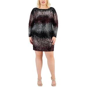 Elegant Black and Silver Sequin Dress